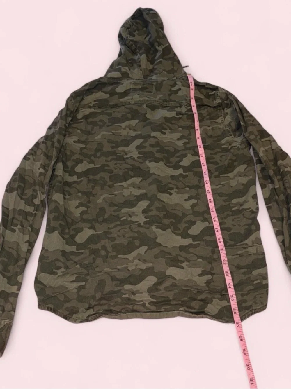Aeropostale Men’s Camouflage Hooded Field Jacket - Olive/Tan